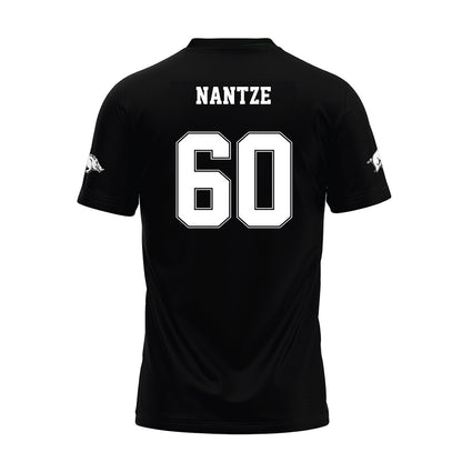 Arkansas - NCAA Football : Jonas Nantze - Black Premium Football Jersey