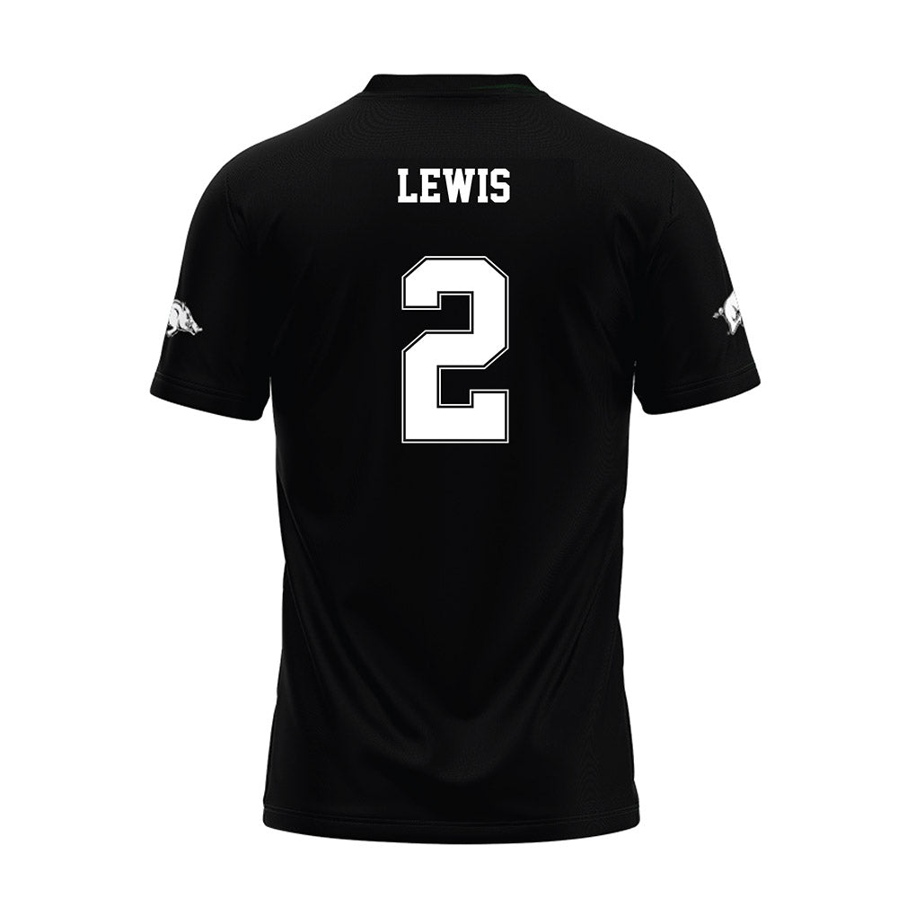 Arkansas - NCAA Football : Shelton Lewis - Black Premium Football Jersey-1
