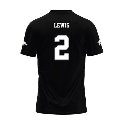 Arkansas - NCAA Football : Shelton Lewis - Black Premium Football Jersey-1