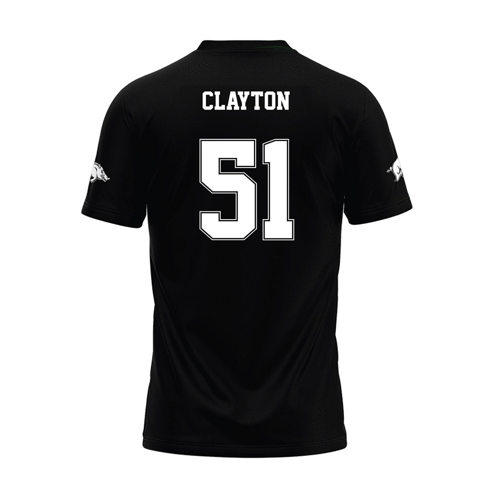 Arkansas - NCAA Football : Carey Clayton - Black Premium Football Jersey-1
