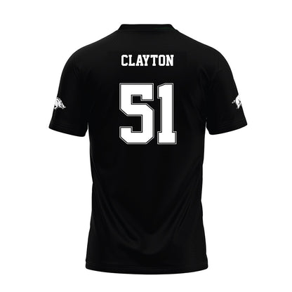Arkansas - NCAA Football : Carey Clayton - Black Premium Football Jersey-1