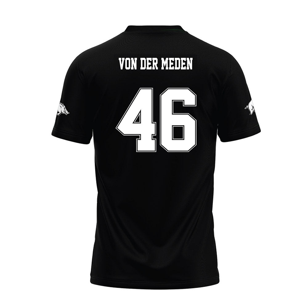 Arkansas - NCAA Football : Charlie von der Meden - Black Premium Football Jersey
