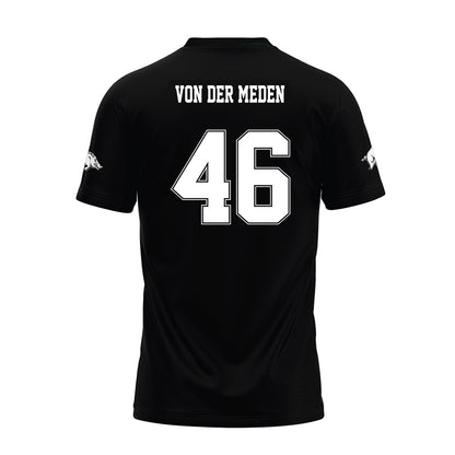 Arkansas - NCAA Football : Charlie von der Meden - Black Premium Football Jersey