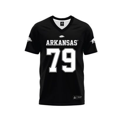 Arkansas - NCAA Football : Josiah Clemons - Black Premium Football Jersey-0