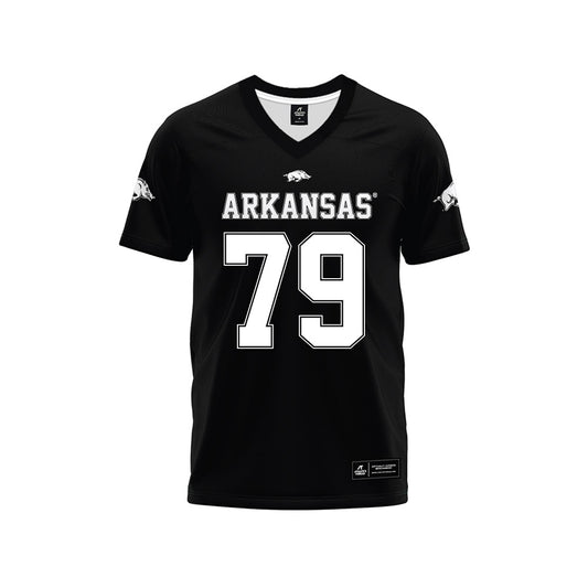 Arkansas - NCAA Football : Josiah Clemons - Black Premium Football Jersey-0