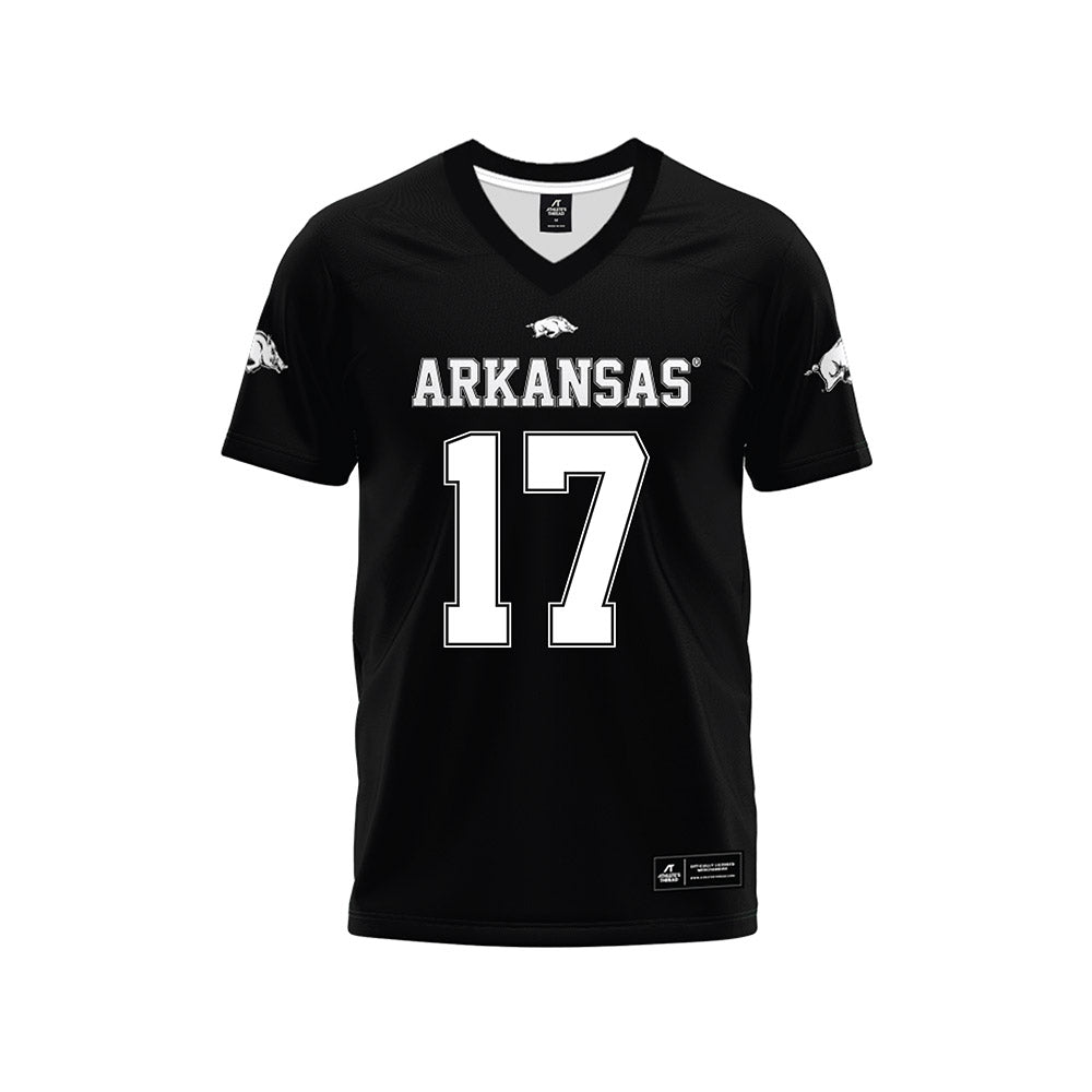 Arkansas - NCAA Football : Jalen Brown - Black Premium Football Jersey-0