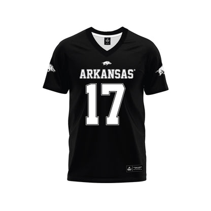 Arkansas - NCAA Football : Jalen Brown - Black Premium Football Jersey-0