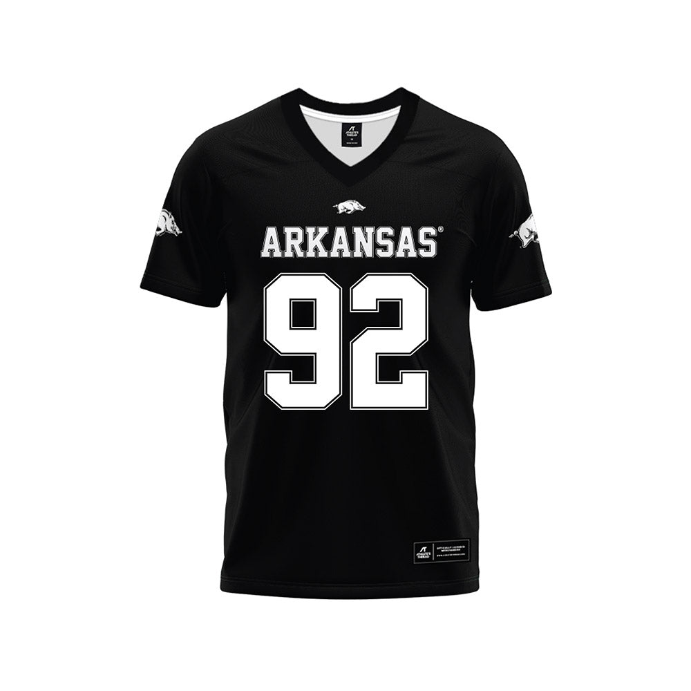 Arkansas - NCAA Football : David Oke - Black Premium Football Jersey-0