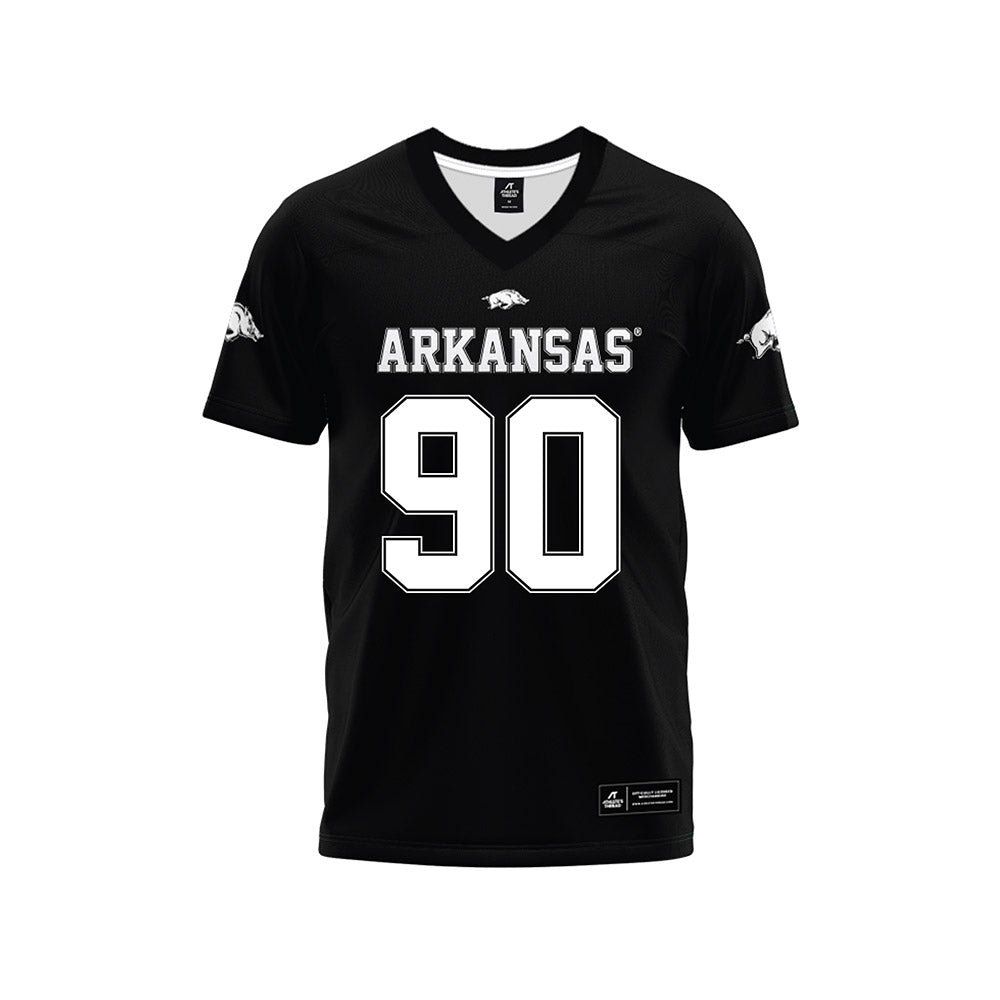 Arkansas - NCAA Football : Caleb Bell - Black Premium Football Jersey-0
