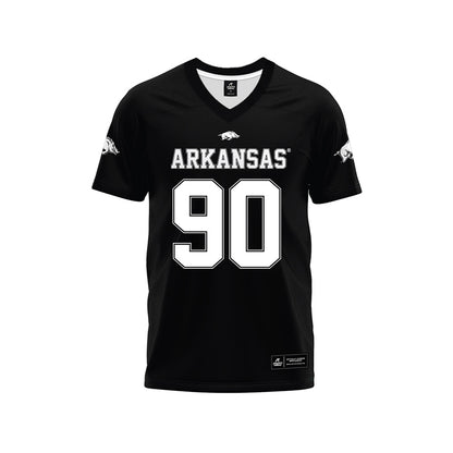 Arkansas - NCAA Football : Caleb Bell - Black Premium Football Jersey-0