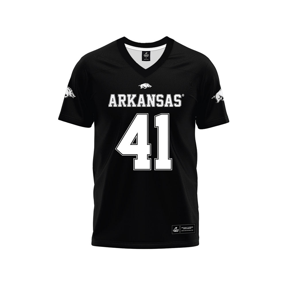 Arkansas - NCAA Football : Connor Smith - Black Premium Football Jersey-0