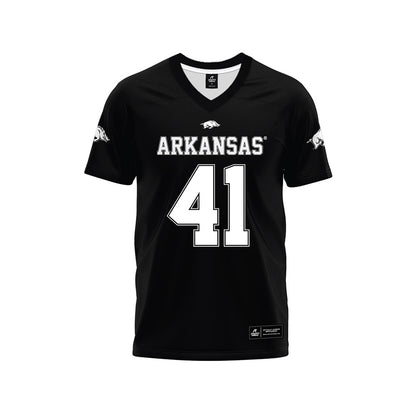 Arkansas - NCAA Football : Connor Smith - Black Premium Football Jersey-0