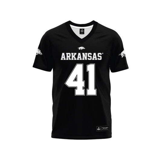 Arkansas - NCAA Football : Connor Smith - Black Premium Football Jersey-0