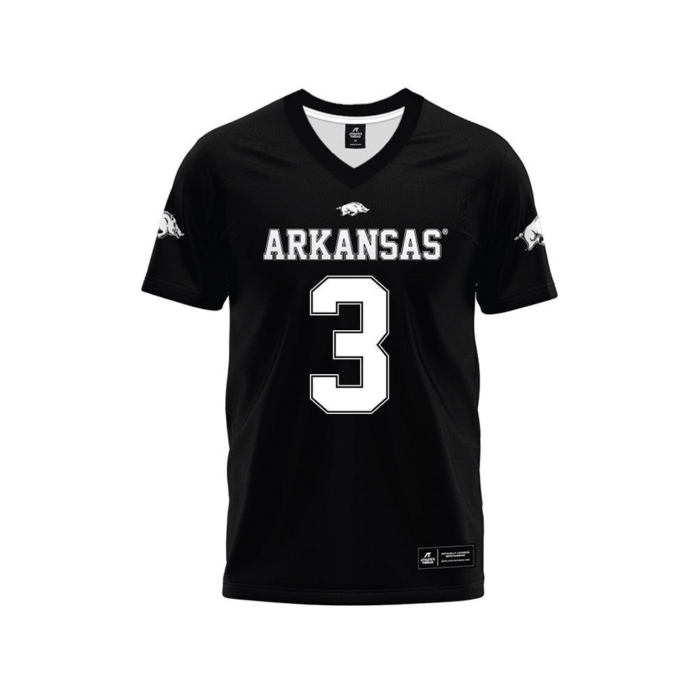 Arkansas - NCAA Football : CS Brown III - Black Premium Football Jersey-0
