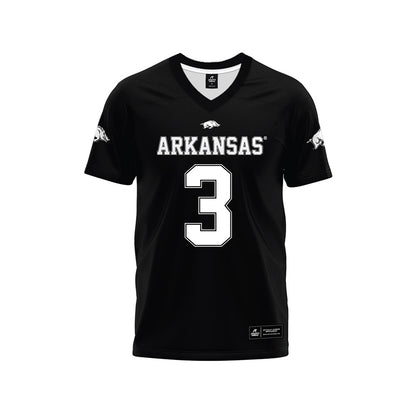 Arkansas - NCAA Football : CS Brown III - Black Premium Football Jersey-0