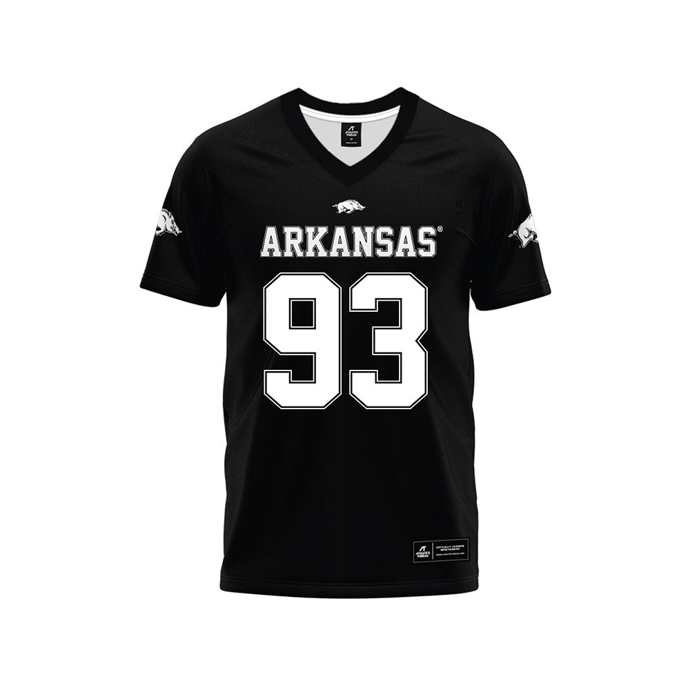 Arkansas - NCAA Football : Keiundre Johnson - Black Premium Football Jersey-0