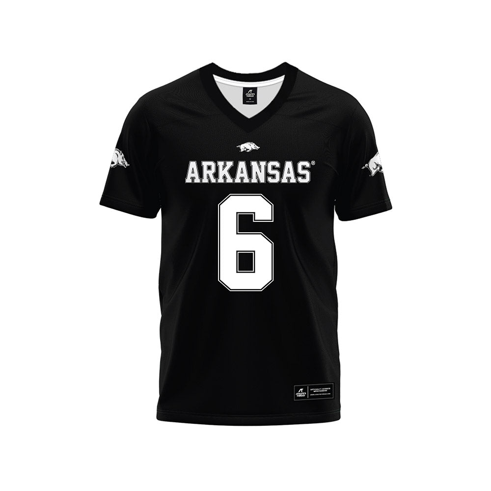 Arkansas - NCAA Football : Khmori House - Black Premium Football Jersey-0