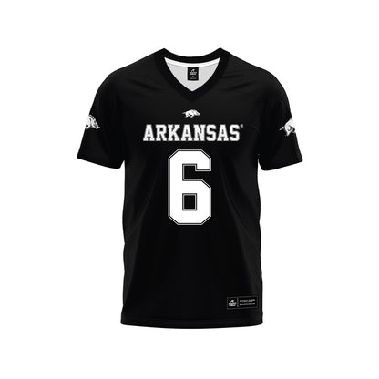 Arkansas - NCAA Football : Khmori House - Black Premium Football Jersey-0