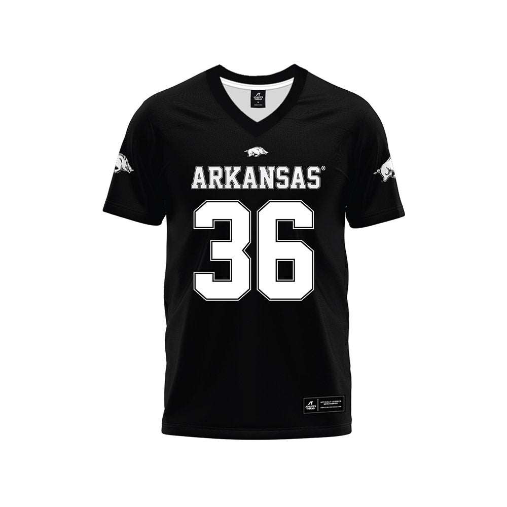 Arkansas - NCAA Football : Gavin Rush - Black Premium Football Jersey-0