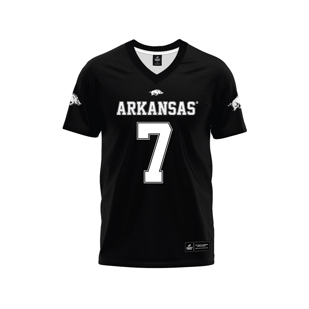 Arkansas - NCAA Football : KJ Jackson - Black Premium Football Jersey-0