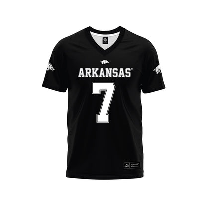 Arkansas - NCAA Football : KJ Jackson - Black Premium Football Jersey-0