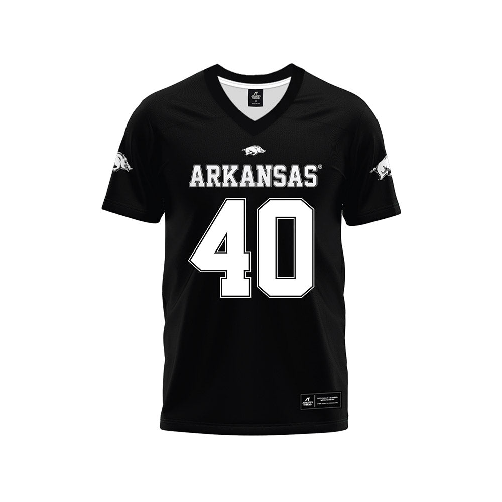 Arkansas - NCAA Football : Colton Yarbrough - Black Premium Football Jersey-0