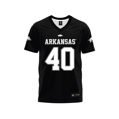 Arkansas - NCAA Football : Colton Yarbrough - Black Premium Football Jersey-0