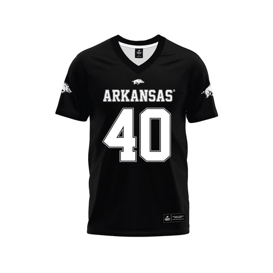 Arkansas - NCAA Football : Colton Yarbrough - Black Premium Football Jersey-0