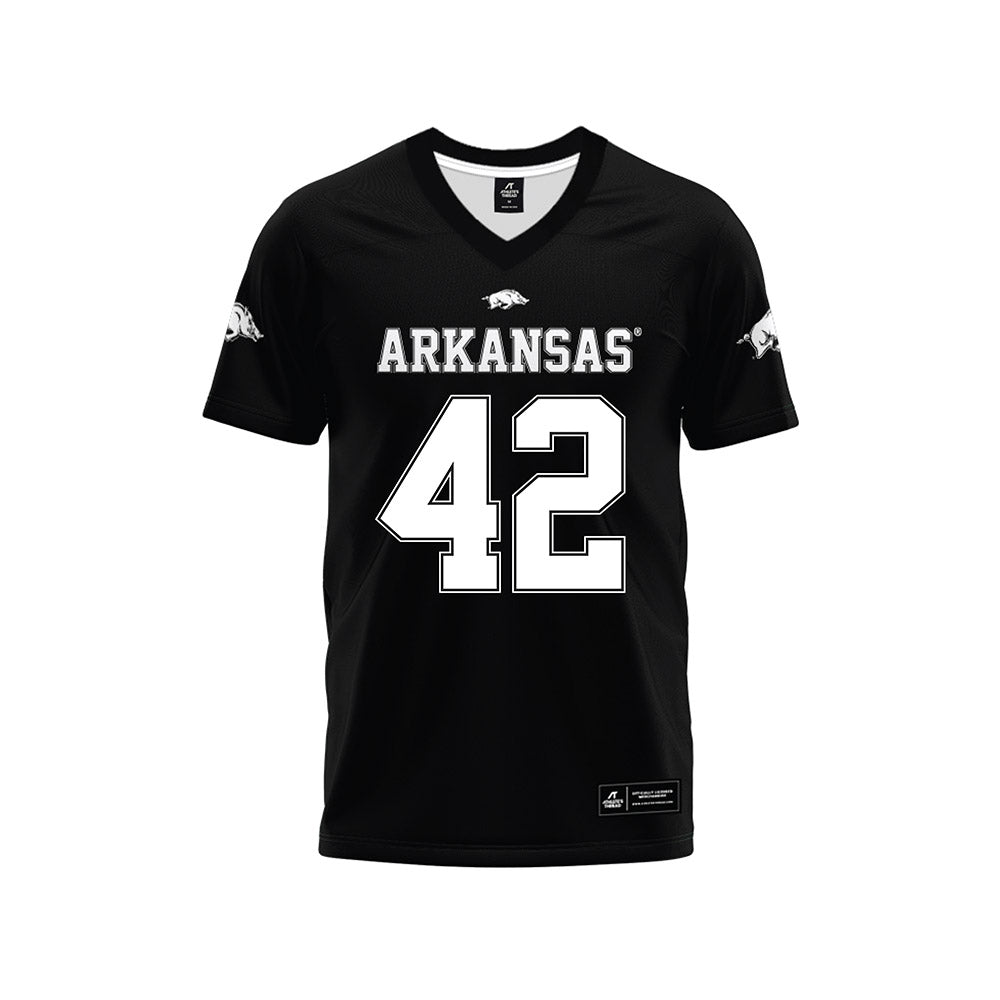 Arkansas - NCAA Football : Jeremy Evans - Black Premium Football Jersey-0