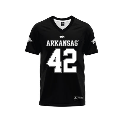 Arkansas - NCAA Football : Jeremy Evans - Black Premium Football Jersey-0