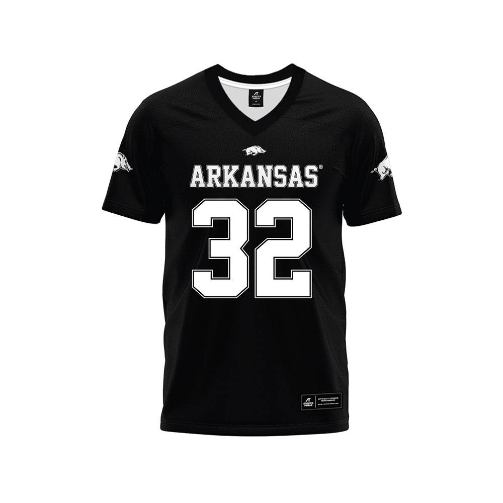 Arkansas - NCAA Football : Matt Adcock - Black Premium Football Jersey-0