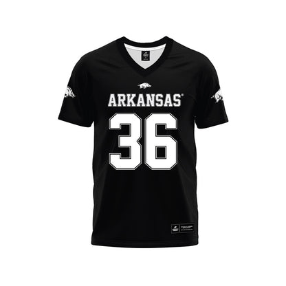 Arkansas - NCAA Football : Brian Alston - Black Premium Football Jersey-0