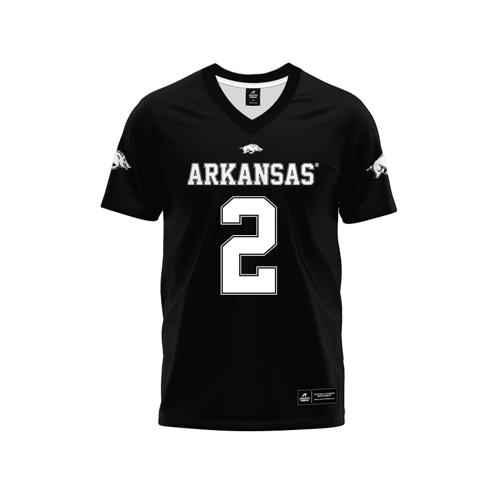 Arkansas - NCAA Football : Shelton Lewis - Black Premium Football Jersey-0