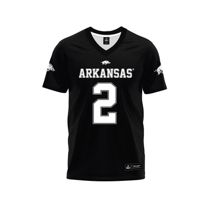 Arkansas - NCAA Football : Shelton Lewis - Black Premium Football Jersey-0