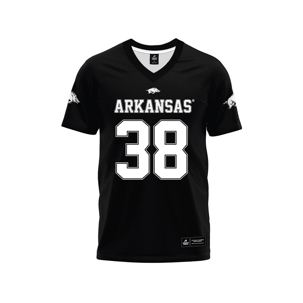 Arkansas - NCAA Football : Bradley Ume-Ezeoke - Black Premium Football Jersey-0