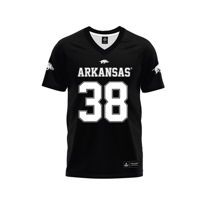 Arkansas - NCAA Football : Bradley Ume-Ezeoke - Black Premium Football Jersey-0