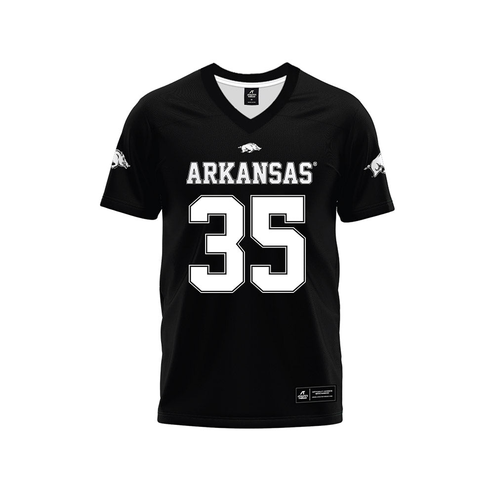 Arkansas - NCAA Football : Hutson Hendrix - Black Premium Football Jersey-0