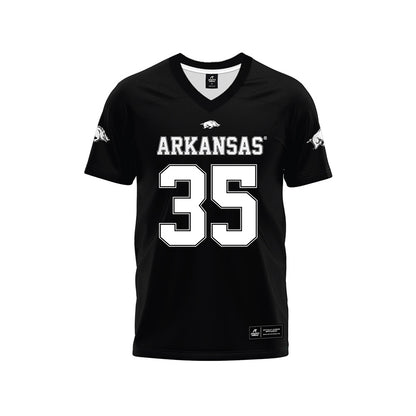Arkansas - NCAA Football : Hutson Hendrix - Black Premium Football Jersey-0