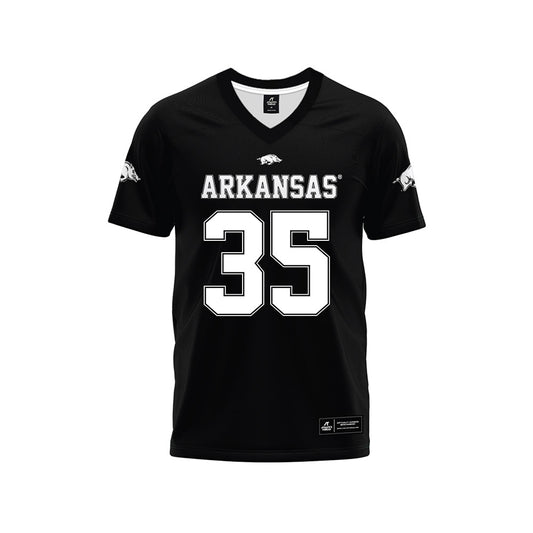 Arkansas - NCAA Football : Hutson Hendrix - Black Premium Football Jersey-0