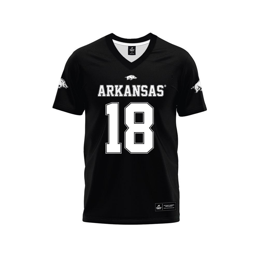 Arkansas - NCAA Football : Jude Hall - Black Premium Football Jersey-0