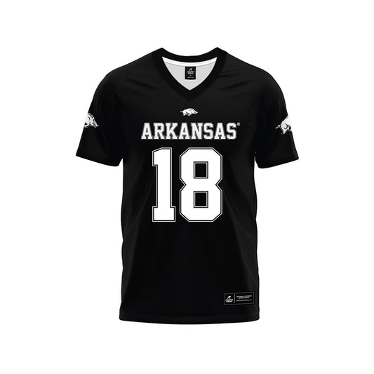 Arkansas - NCAA Football : Jude Hall - Black Premium Football Jersey-0