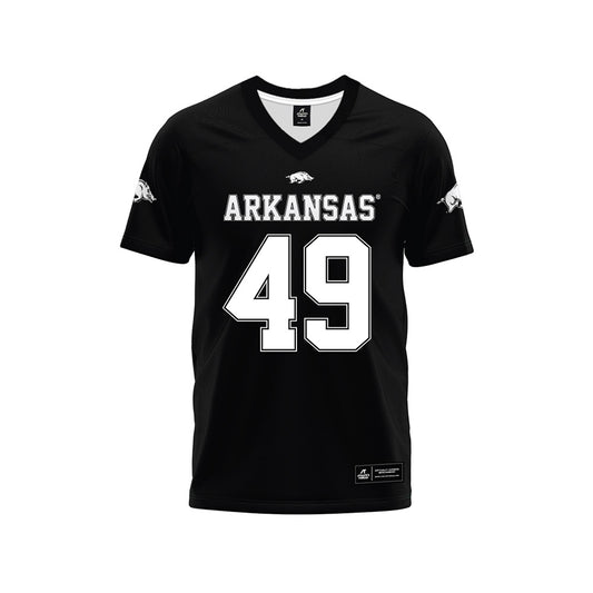 Arkansas - NCAA Football : Adam Johnston - Black Premium Football Jersey-0