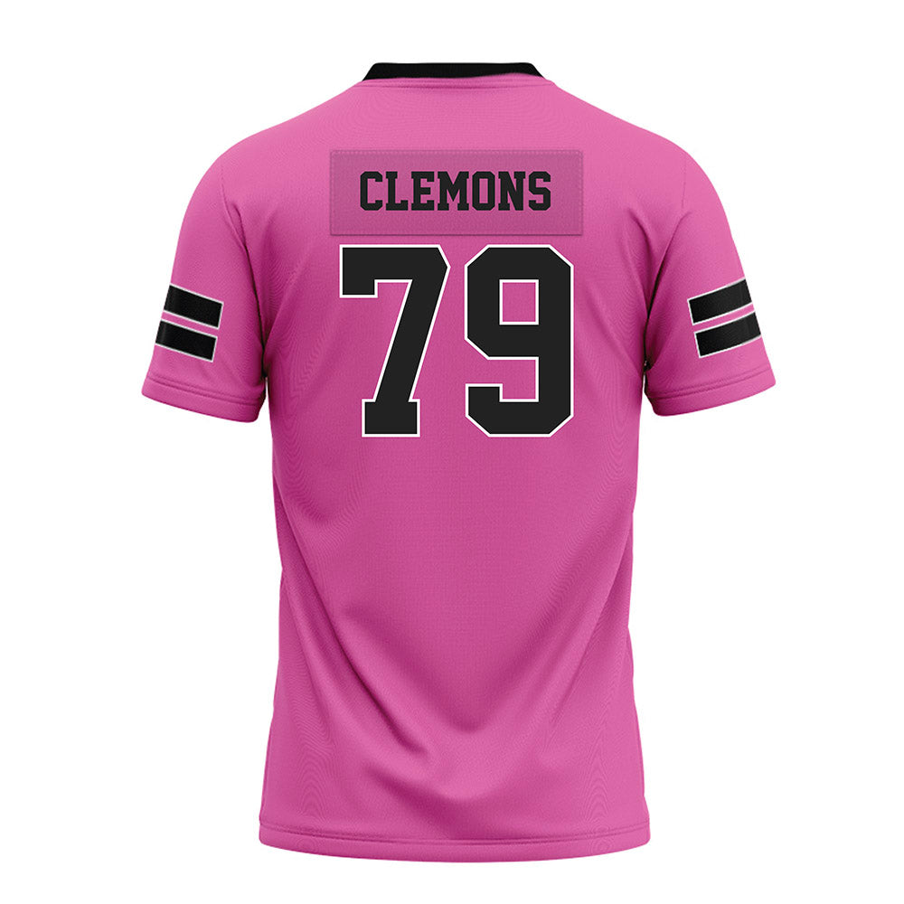 Arkansas - NCAA Football : Josiah Clemons - Pink Premium Football Jersey-1