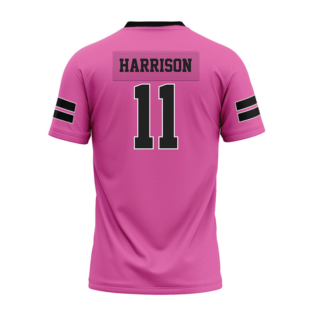 Arkansas - NCAA Football : Monte Harrison - Pink Premium Football Jersey-1