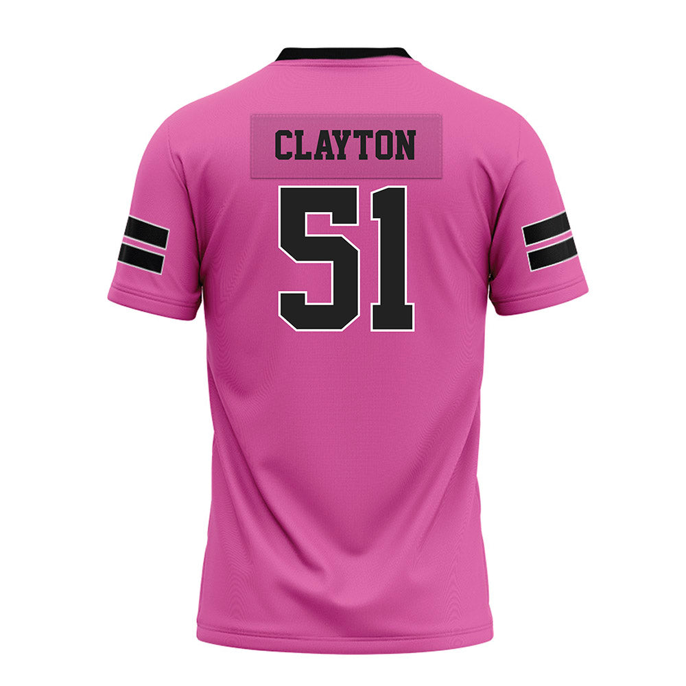 Arkansas - NCAA Football : Carey Clayton - Pink Premium Football Jersey-1