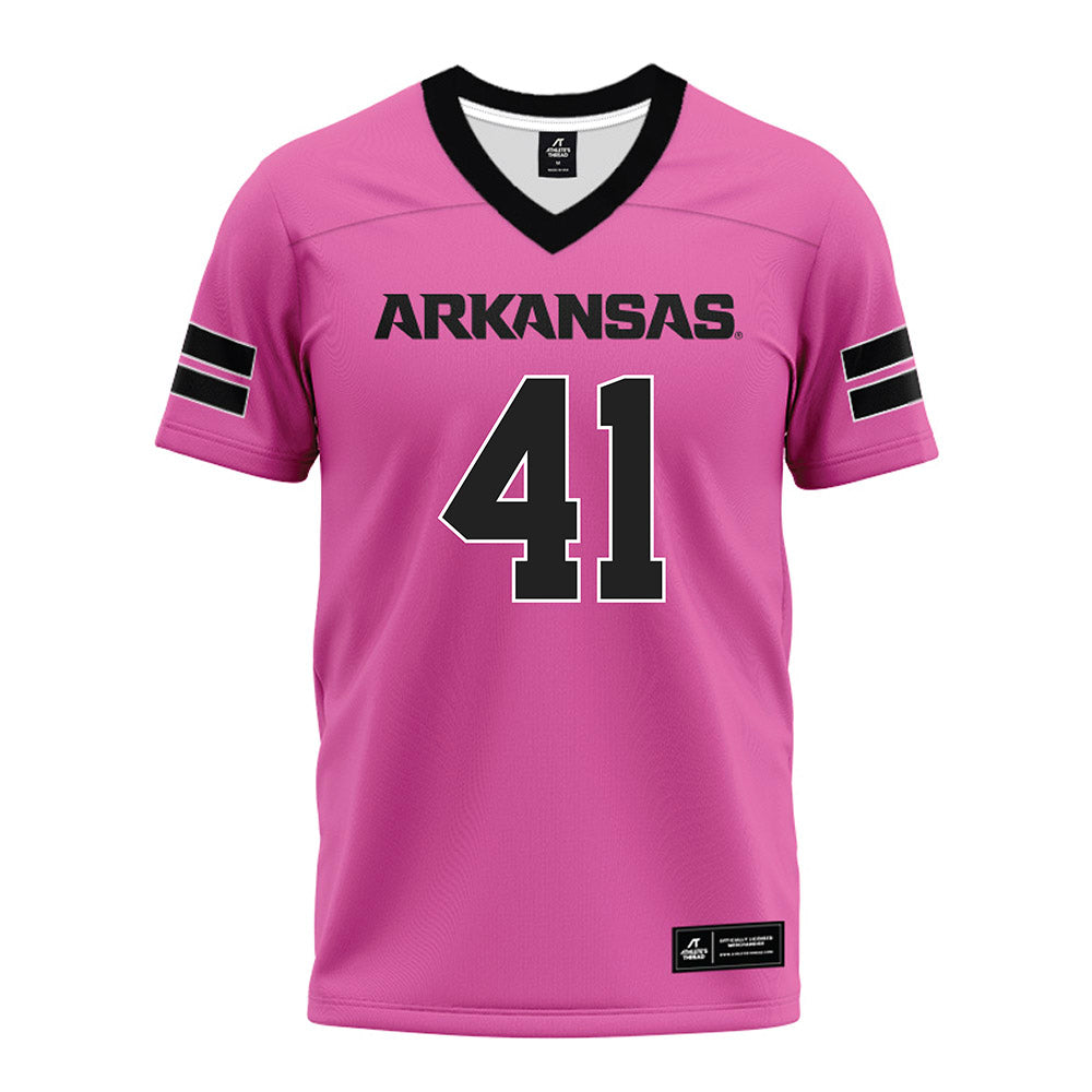 Arkansas - NCAA Football : Connor Smith - Pink Premium Football Jersey-0