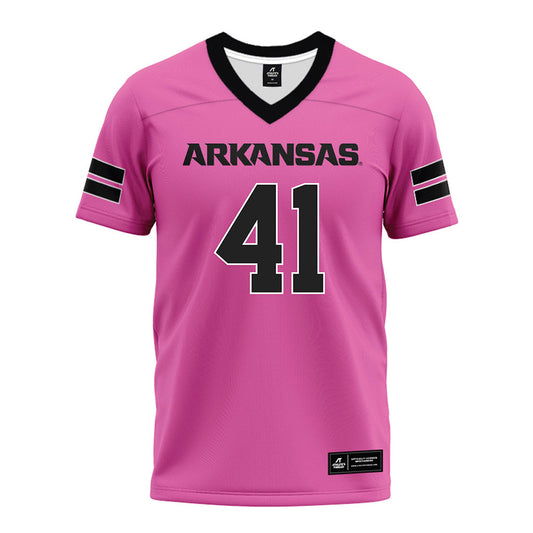Arkansas - NCAA Football : Connor Smith - Pink Premium Football Jersey-0