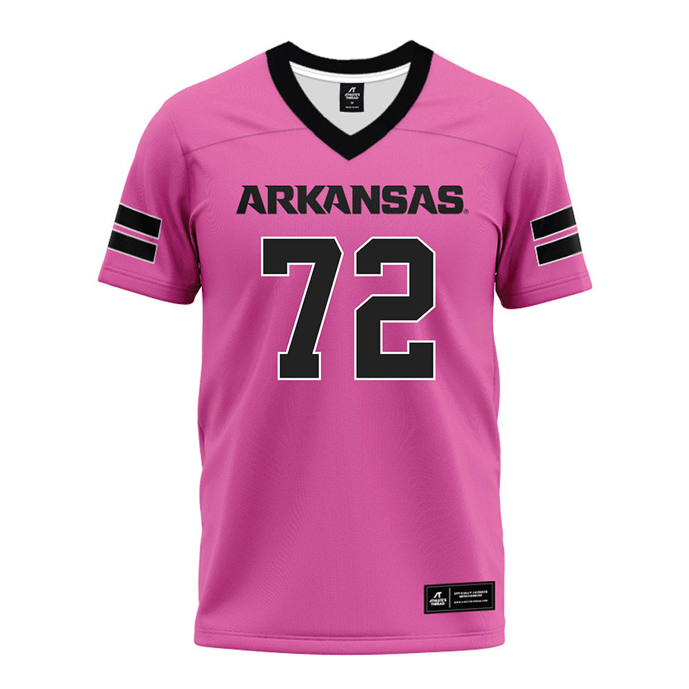 Arkansas - NCAA Football : Tucker Young - Pink Premium Football Jersey-0