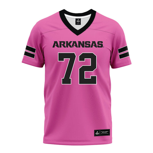 Arkansas - NCAA Football : Tucker Young - Pink Premium Football Jersey-0