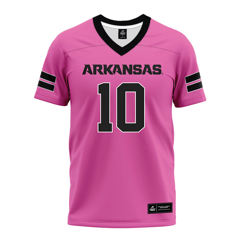 Arkansas - NCAA Football : Cade Trotter - Pink Premium Football Jersey-0